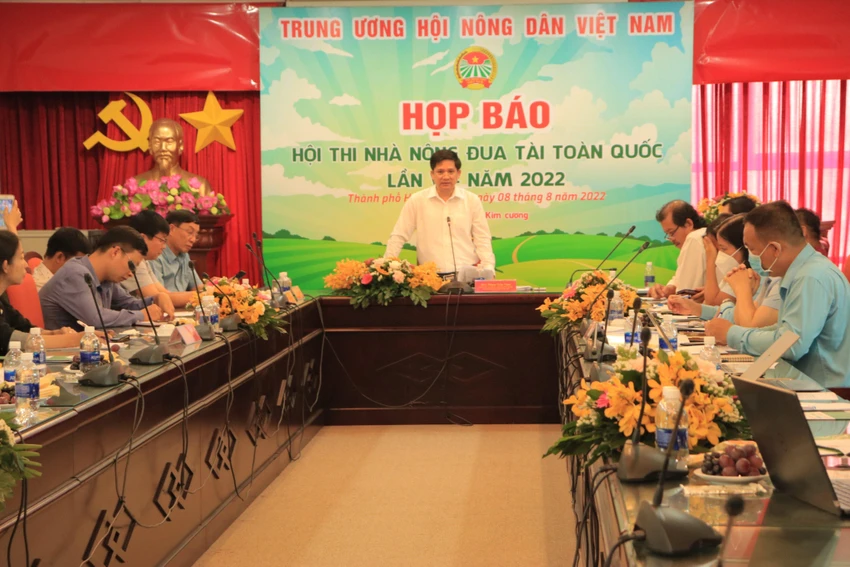 Quang cảnh buổi họp báo thông tin về Hội thi Nhà Nông đua tài toàn quốc lần thứ V-2022. Ảnh: VÕ THƠ Quang cảnh buổi họp báo thông tin về Hội thi Nhà Nông đua tài toàn quốc lần thứ V-2022. Ảnh: VÕ THƠ