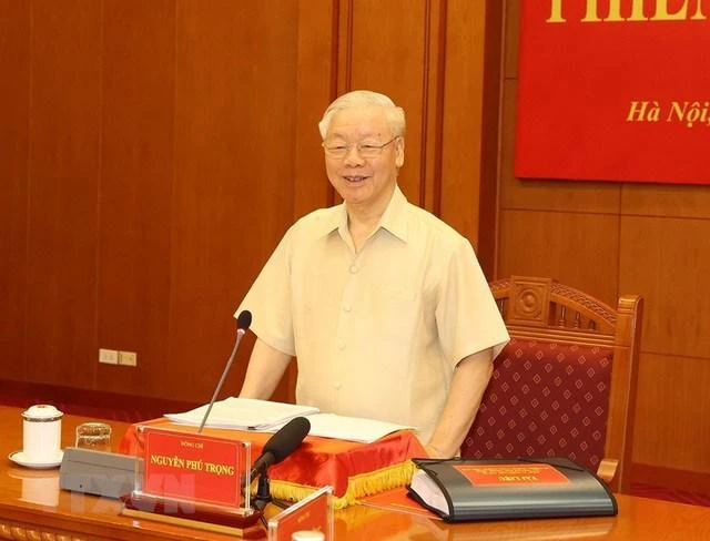 Tổng Bí thư Nguyễn Phú Trọng chủ trì phiên họp. Ảnh: TTXVN Tổng Bí thư Nguyễn Phú Trọng chủ trì phiên họp. Ảnh: TTXVN