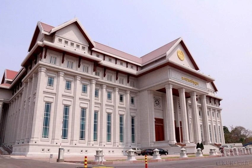 Tòa Nhà Quốc hội mới của Lào - quà tặng của Đảng, Nhà nước và nhân dân Việt Nam dành cho Đảng, Nhà nước và nhân dân Lào. Ảnh: TTXVN