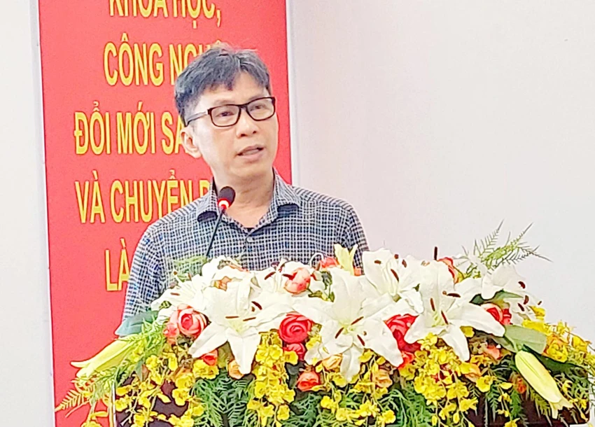 TS Nguyễn Việt Dũng, Giám đốc Sở KH&CN TP.HCM phát biểu tại hội nghị. Ảnh: THÚY NHI TS Nguyễn Việt Dũng, Giám đốc Sở KH&CN TP.HCM phát biểu tại hội nghị. Ảnh: THÚY NHI