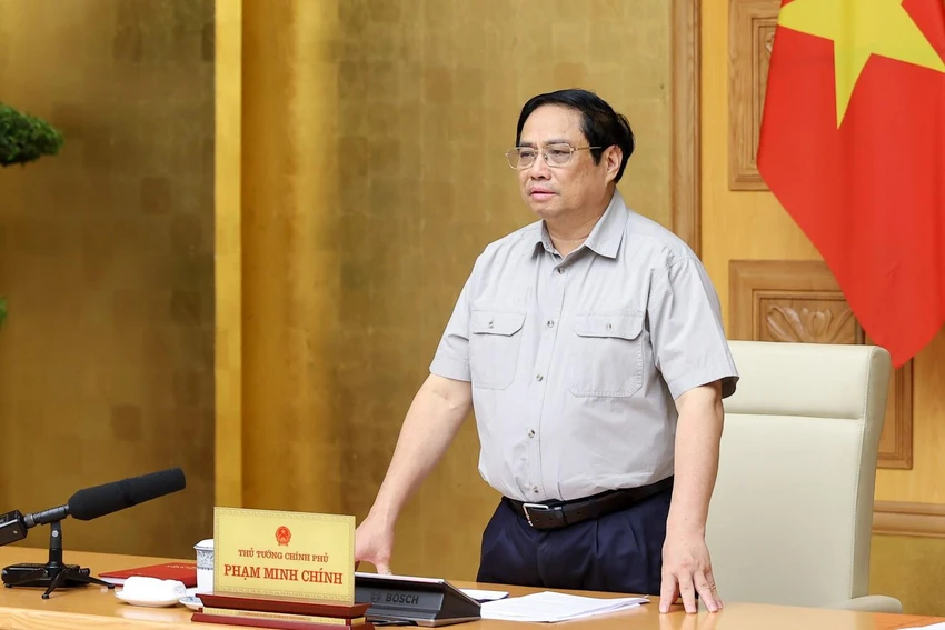 Thủ tướng Phạm Minh Chính chủ trì cuộc họp trực tuyến về ứng phó khẩn cấp với bão số 4. Ảnh: VGP Thủ tướng Phạm Minh Chính chủ trì cuộc họp trực tuyến về ứng phó khẩn cấp với bão số 4. Ảnh: VGP