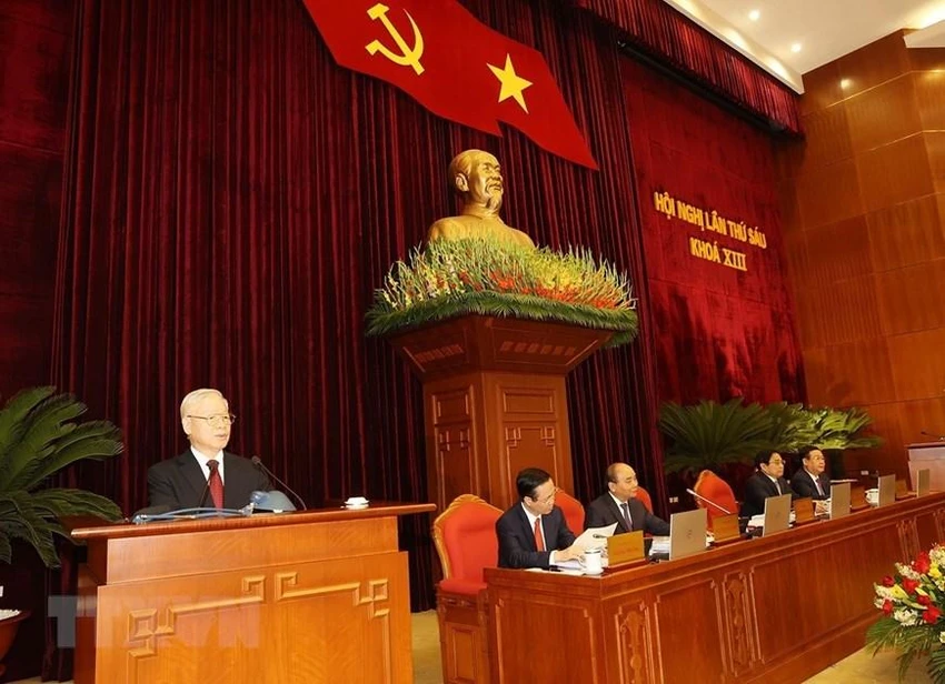 Tổng Bí thư Nguyễn Phú Trọng phát biểu khai mạc hội nghị. Ảnh: TTXVN Tổng Bí thư Nguyễn Phú Trọng phát biểu khai mạc hội nghị. Ảnh: TTXVN