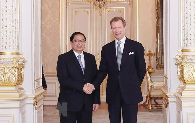 Thủ tướng Phạm Minh Chính cùng Thủ tướng Luxembourg Xavier Bettel trong chuyến thăm của ông vào tháng 12-2022. Ảnh: TTXVN Thủ tướng Phạm Minh Chính cùng Thủ tướng Luxembourg Xavier Bettel trong chuyến thăm của ông vào tháng 12-2022. Ảnh: TTXVN