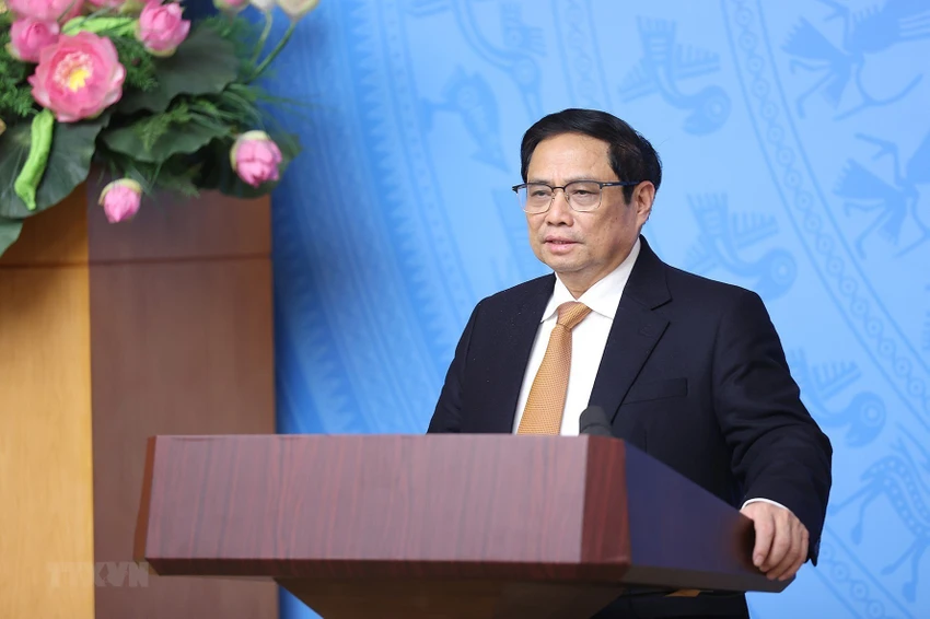 Thủ tướng Phạm Minh Chính phát biểu kết luận phiên họp. Ảnh: TTXVN Thủ tướng Phạm Minh Chính phát biểu kết luận phiên họp. Ảnh: TTXVN