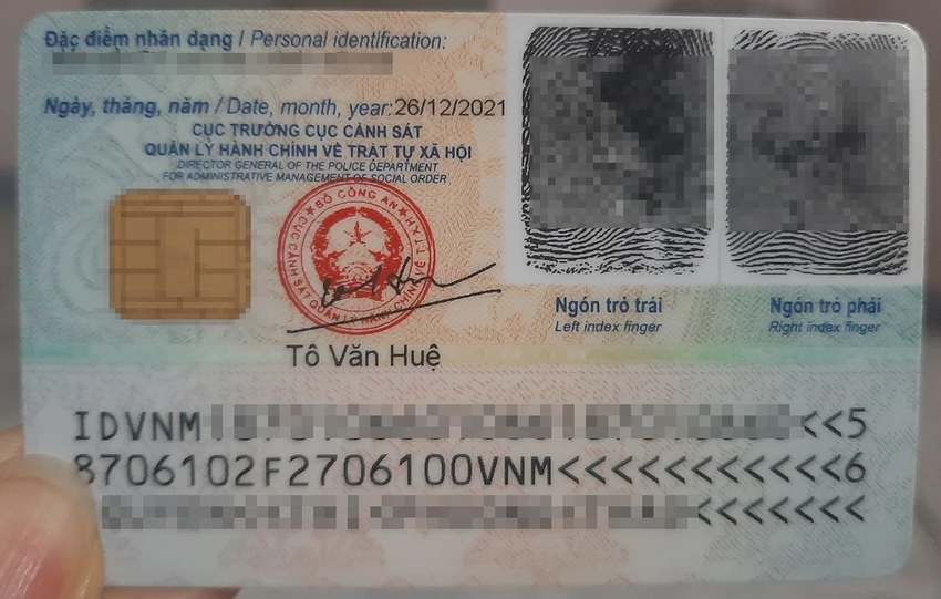 Một số thông tin trên mặt trước và mặt sau của thẻ CCCD được Bộ Công an đề xuất thay đổi. Ảnh: NT