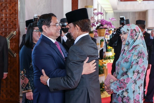 Thủ tướng Chính phủ Phạm Minh Chính hội kiến Quốc vương Hassanal Bolkiah. Ảnh: VGP Thủ tướng Chính phủ Phạm Minh Chính hội kiến Quốc vương Hassanal Bolkiah. Ảnh: VGP