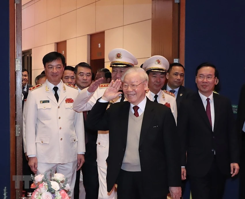 Tổng Bí thư Nguyễn Phú Trọng tới dự lễ kỷ niệm.