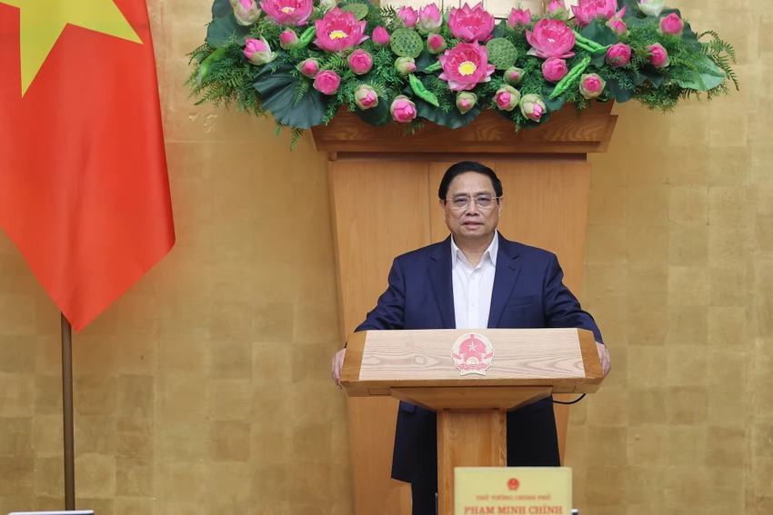 Thủ tướng Phạm Minh Chính phát biểu tại phiên họp. Ảnh: VGP Thủ tướng Phạm Minh Chính phát biểu tại phiên họp. Ảnh: VGP
