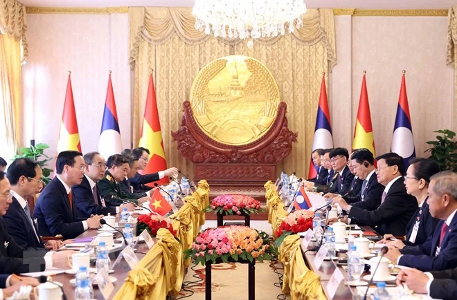 Quang cảnh buổi hội đàm. Ảnh: TTXVN