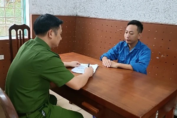 Phạm Minh Đức tại Cơ quan điều tra. Phạm Minh Đức tại Cơ quan điều tra.