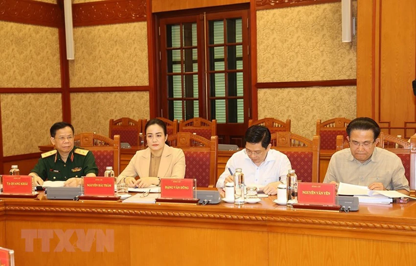 Các thành viên Ban Chỉ đạo Trung ương về phòng, chống tham nhũng, tiêu cực và đại biểu dự cuộc họp sáng 10-5. Ảnh: TTXVN Các thành viên Ban Chỉ đạo Trung ương về phòng, chống tham nhũng, tiêu cực và đại biểu dự cuộc họp sáng 10-5. Ảnh: TTXVN