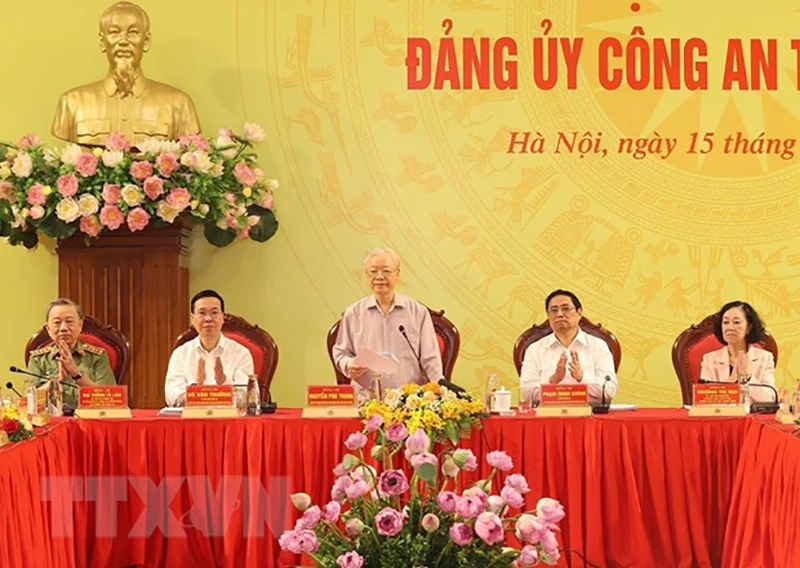 Tổng Bí thư Nguyễn Phú Trọng phát biểu chỉ đạo hội nghị. Ảnh: TTXVN