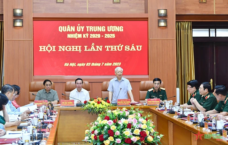 Tổng Bí thư Nguyễn Phú Trọng phát biểu tại hội nghị. Ảnh: TTXVN Tổng Bí thư Nguyễn Phú Trọng phát biểu tại hội nghị. Ảnh: TTXVN