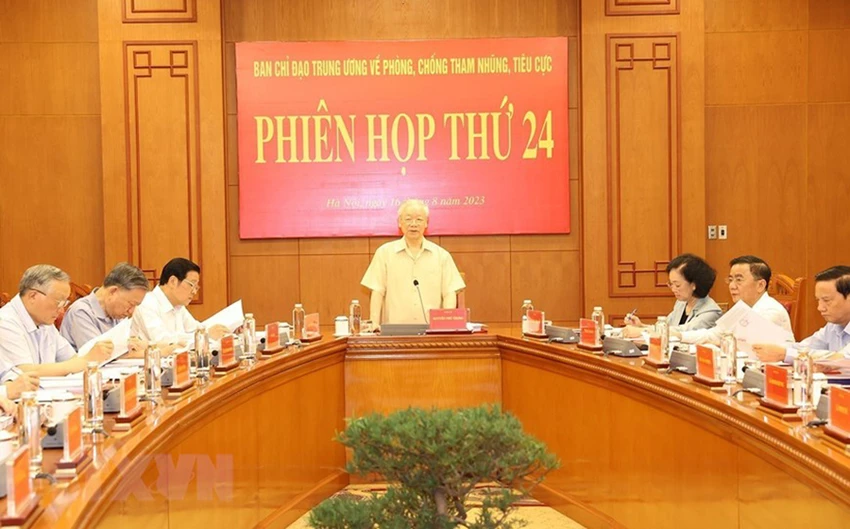 Tổng Bí thư Nguyễn Phú Trọng chủ trì phiên họp. Ảnh: TTXVN Tổng Bí thư Nguyễn Phú Trọng chủ trì phiên họp. Ảnh: TTXVN