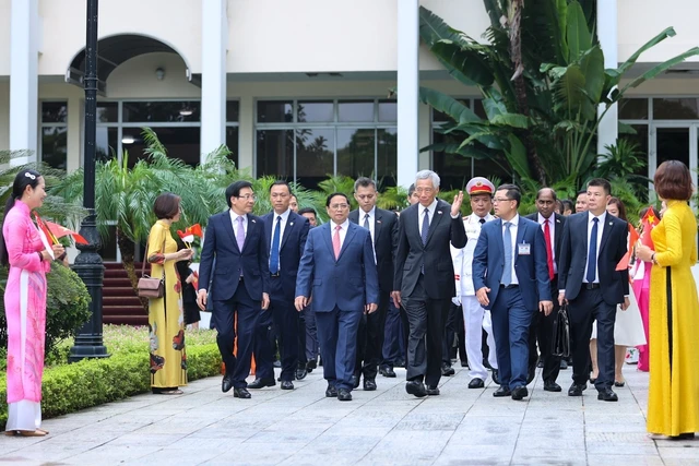 Thời gian qua, quan hệ Đối tác Chiến lược Việt Nam - Singapore đang phát triển tốt đẹp. Ảnh: VGP Thời gian qua, quan hệ Đối tác Chiến lược Việt Nam - Singapore đang phát triển tốt đẹp. Ảnh: VGP