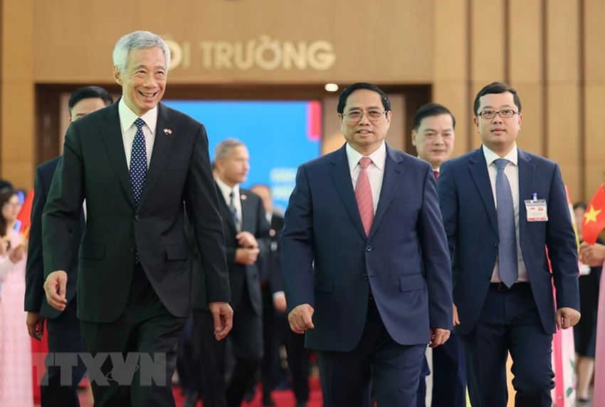 Hai bên hài lòng nhận thấy quan hệ hai nước tiếp tục phát triển nhanh chóng, chưa bao giờ tốt đẹp và toàn diện như hiện nay. Ảnh: TTXVN Hai bên hài lòng nhận thấy quan hệ hai nước tiếp tục phát triển nhanh chóng, chưa bao giờ tốt đẹp và toàn diện như hiện nay. Ảnh: TTXVN