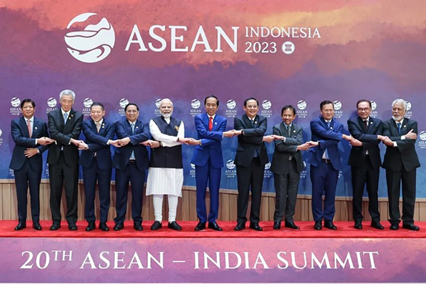 Thủ tướng Phạm Minh Chính và các Trưởng đoàn dự Hội nghị Cấp cao ASEAN - Ấn Độ lần thứ 20. Ảnh: TTXVN Thủ tướng Phạm Minh Chính và các Trưởng đoàn dự Hội nghị Cấp cao ASEAN - Ấn Độ lần thứ 20. Ảnh: TTXVN