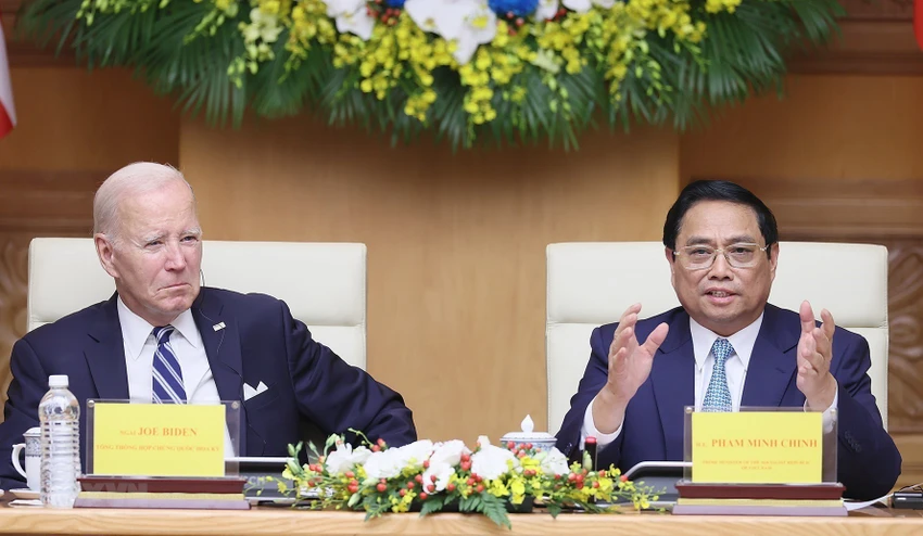 Thủ tướng Phạm Minh Chính phát biểu tại Hội nghị cấp cao Việt Nam-Hoa Kỳ về Đổi mới sáng tạo và Đầu tư. Ảnh: TTXVN Thủ tướng Phạm Minh Chính phát biểu tại Hội nghị cấp cao Việt Nam-Hoa Kỳ về Đổi mới sáng tạo và Đầu tư. Ảnh: TTXVN