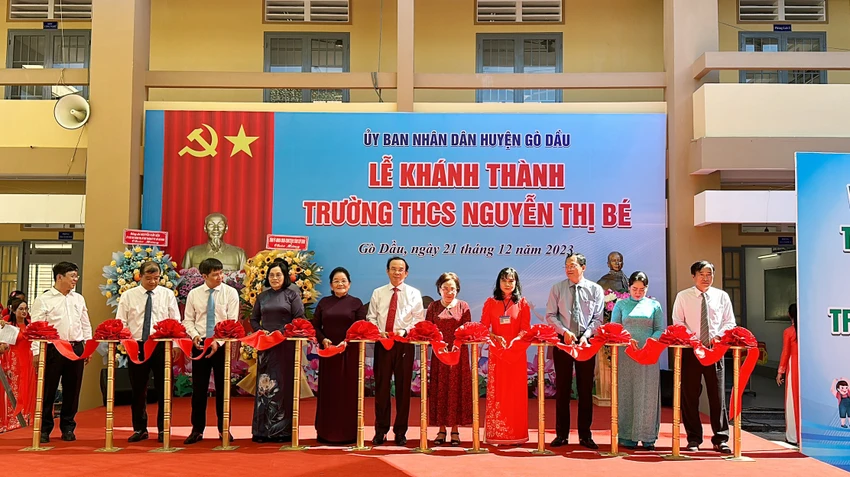 Tây Ninh: Khánh thành trường THCS mang tên nữ anh hùng Nguyễn Thị Bé