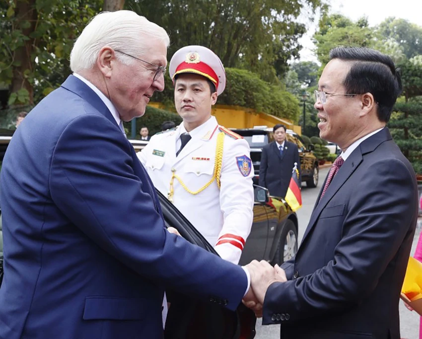 21 phát đại bác chào mừng Tổng thống Đức thăm cấp nhà nước Việt Nam