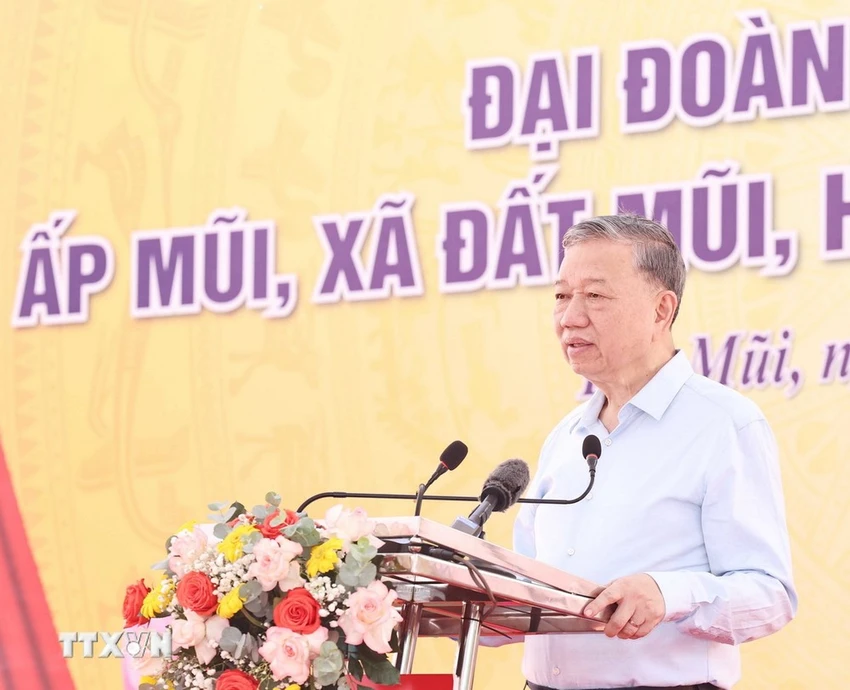 Tổng Bí thư Tô Lâm dự Ngày hội Đại đoàn kết toàn dân tộc tại Đất Mũi, Cà Mau