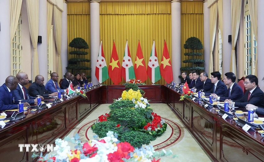 Chủ tịch nước Lương Cường chủ trì lễ đón chính thức Tổng thống Burundi