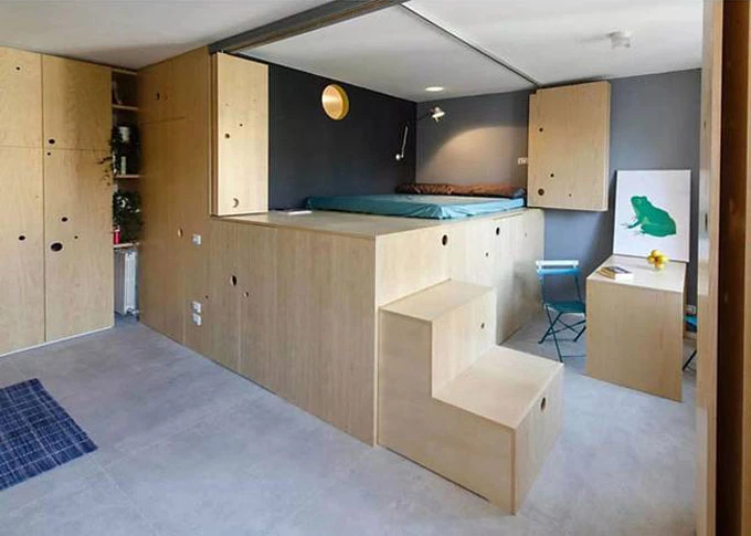 Căn hộ 30 m2 nhưng quá nhiều chỗ để đồ ảnh 4 Căn hộ 30 m2 khiến khách bất ngờ vì quá nhiều chỗ để đồ