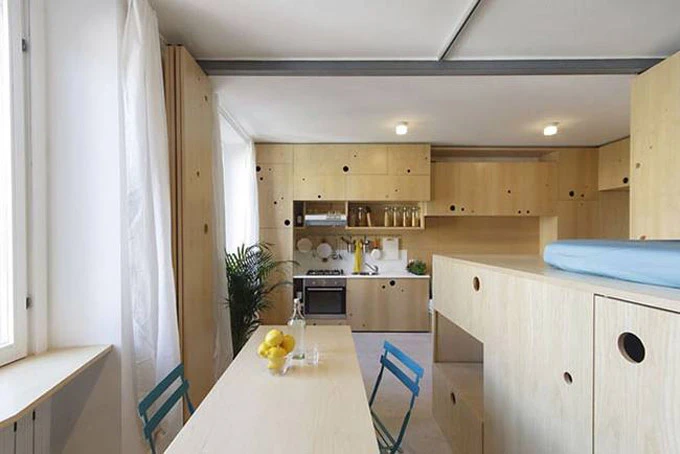 Căn hộ 30 m2 nhưng quá nhiều chỗ để đồ ảnh 5 Căn hộ 30 m2 khiến khách bất ngờ vì quá nhiều chỗ để đồ
