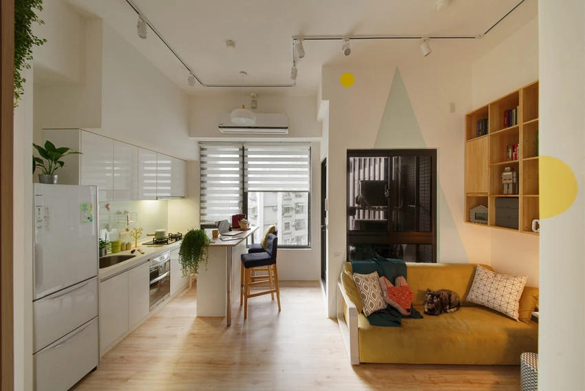 Căn hộ 45 m2 vẫn đủ tiện nghi dành cho người trẻ hình ảnh 3 Can ho 45 m2 van du tien nghi danh cho nguoi tre hinh anh 3