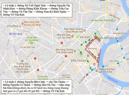 Cấm nhiều tuyến đường ở TP.HCM để tổ chức giải marathon ảnh 2 ảnh 2