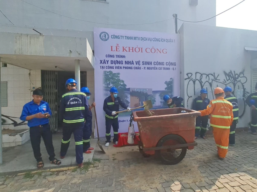 NVSCC tại công viên Phong Châu, phường Nguyễn Cư Trinh, quận 1 được cải tạo, xây dựng. Ảnh: NC NVSCC tại công viên Phong Châu, phường Nguyễn Cư Trinh, quận 1 được cải tạo, xây dựng. Ảnh: NC