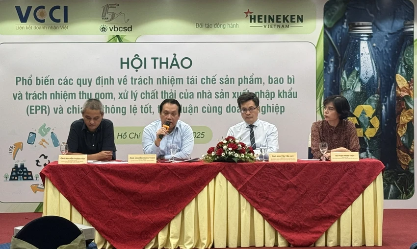 Sẽ xây dựng một quy định riêng về trách nhiệm tái chế sản phẩm, bao bì