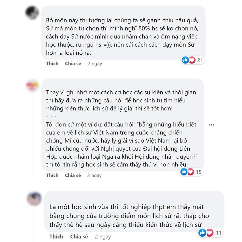 Quan điểm của giới trẻ đưa ra kiến nghị giải pháp và lo lắng cho tương lai môn Lịch sử. Ảnh: DL Quan điểm của giới trẻ đưa ra kiến nghị giải pháp và lo lắng cho tương lai môn Lịch sử. Ảnh: DL