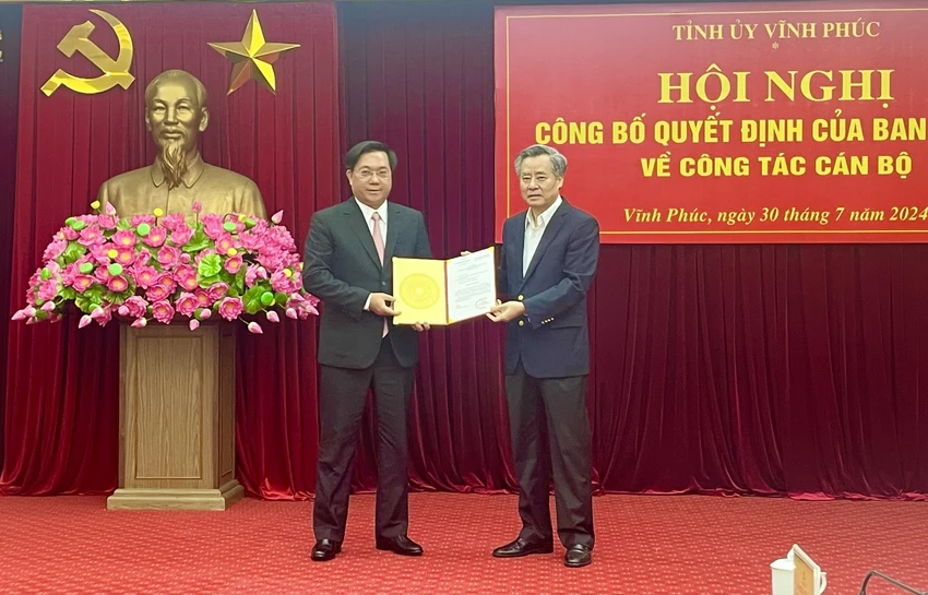 Ông Trần Duy Đông làm Phó Bí thư Tỉnh ủy Vĩnh Phúc.jpg