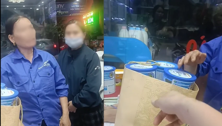 Vụ sữa bột giả Nhiều người mang sữa đến đại lý trả hàng đòi tiền.png