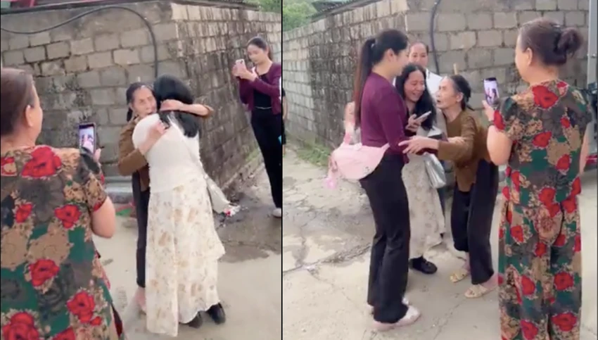 Sau 35 năm lưu lạc, con gái trở về bế mẹ già 94 tuổi trong vòng tay ngày đoàn tụ.png