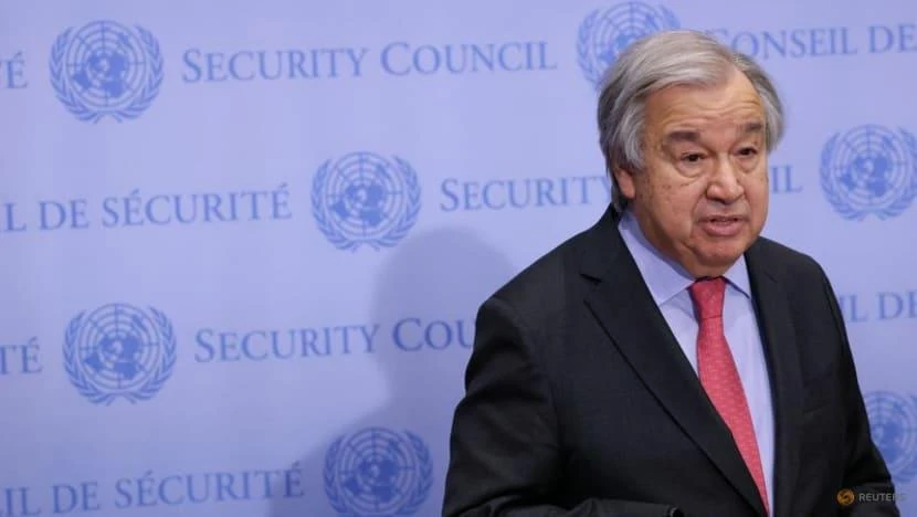 Tổng thư ký LHQ Antonio Guterres phát biểu trước giới truyền thông tại trụ sở LHQ ở thành phố New York, Mỹ, ngày 14-3. Ảnh: REUTERS Tổng thư ký LHQ Antonio Guterres phát biểu trước giới truyền thông tại trụ sở LHQ ở thành phố New York, Mỹ, ngày 14-3. Ảnh: REUTERS