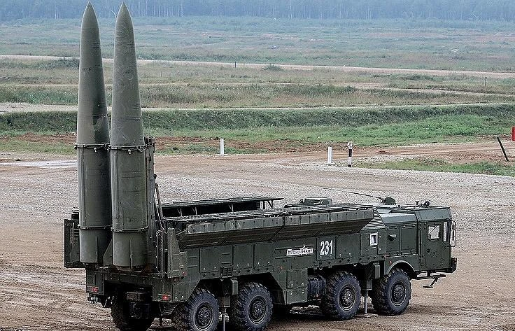 Tên lửa đạn đạo tầm ngắn (SRBM) Iskander của Nga. Ảnh: TASS Tên lửa đạn đạo tầm ngắn (SRBM) Iskander của Nga. Ảnh: TASS
