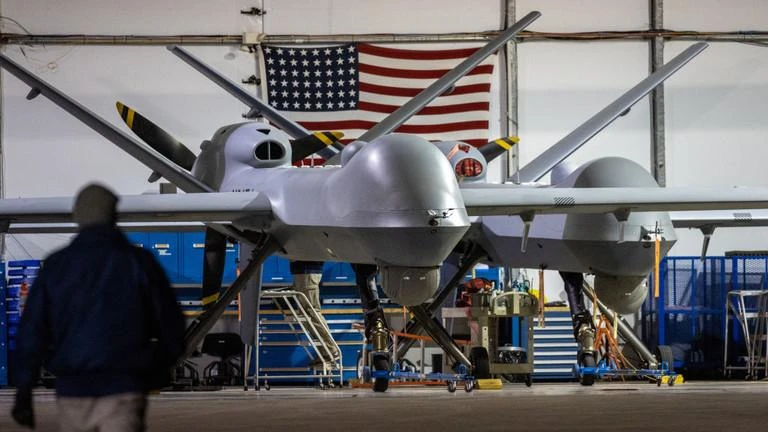 Một chiếc UAV MQ-9 Reaper tại căn cứ quân sự Fort Huachuca, bang Arizona (Mỹ). Ảnh: RT