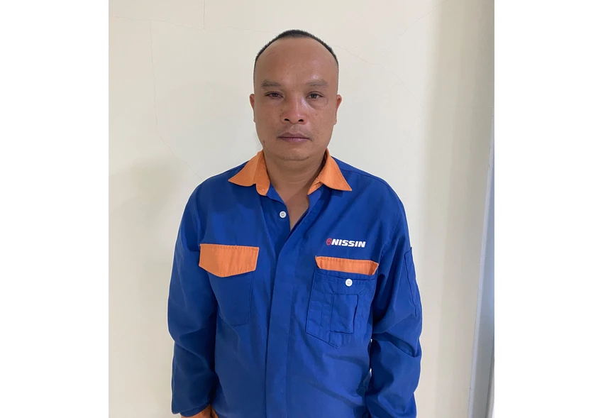 Lái xe container Nguyễn Văn Tú tại cơ quan công an