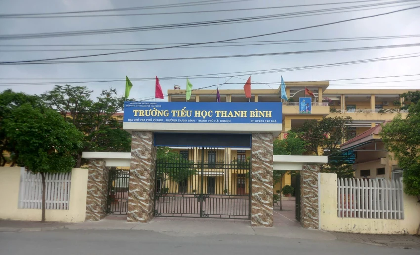 Trường tiểu học Thanh Bình, nơi xảy ra vụ việc rò điện ở trường gây chết người