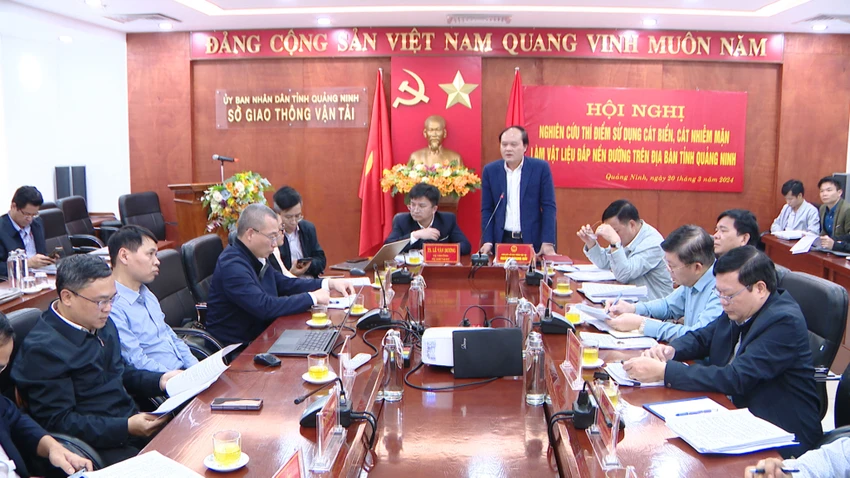 Quảng Ninh tổ chức hội nghị nghiên cứu thí điểm sử dụng cát biển làm nền đường ngay sau khi có văn bản của Bộ GTVT