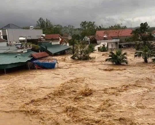 4 thôn của xã Đông Hải, huyện Bình Liêu bị ngập do nước dâng cao sau bão số 3.