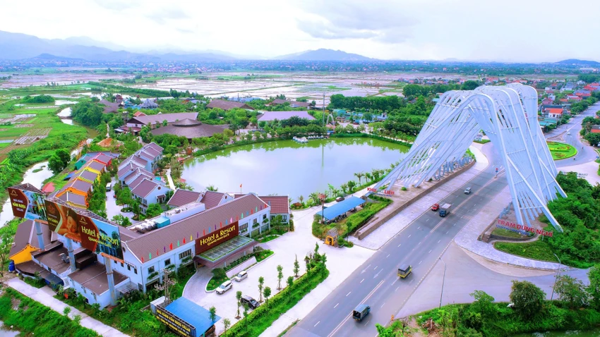 Một góc thị xã Đông Triều. Sau khi Đông Triều lên thành phố, Quảng Ninh sẽ có đến 5 thành phố trực thuộc tỉnh