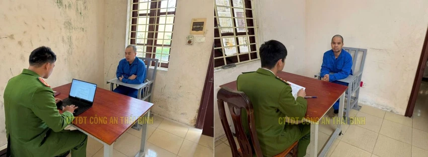 2 người quảng cáo đánh bạc qua tin nhắn bị công an bắt giữ. Ảnh: CATB