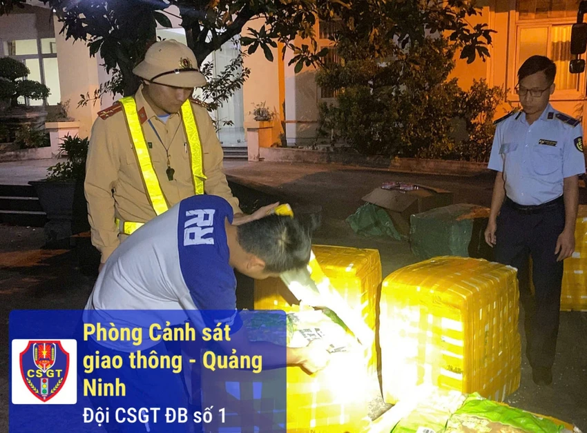 Nhiều thùng xúc xích, cá viên chiên bao bì nước ngoài không chứng minh được nguồn gốc, xuất xứ bị phát hiện. Ảnh: CAQN
