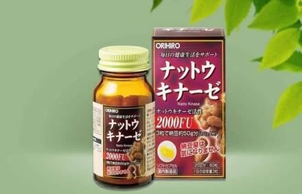 Sản phẩm thực phẩm bảo vệ sức khỏe Orihiro Nattokinase capsules. Ảnh: HG Sản phẩm thực phẩm bảo vệ sức khỏe Orihiro Nattokinase capsules. Ảnh: HG
