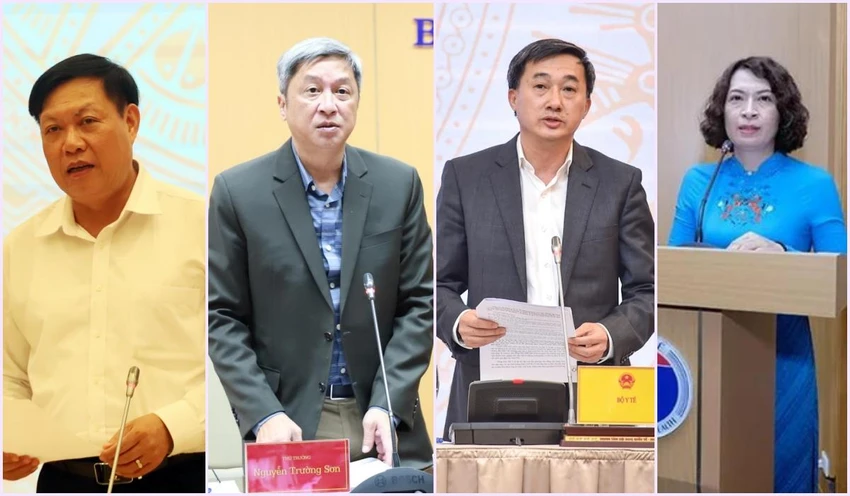 Bộ Y tế có 4 Thứ trưởng gồm: Thứ trưởng Đỗ Xuân Tuyên, Thứ trưởng Nguyễn Trường Sơn, Thứ trưởng Trần Văn Thuấn và Thứ trưởng Nguyễn Thị Liên Hương. Ảnh: BT Bộ Y tế có 4 Thứ trưởng gồm: Thứ trưởng Đỗ Xuân Tuyên, Thứ trưởng Nguyễn Trường Sơn, Thứ trưởng Trần Văn Thuấn và Thứ trưởng Nguyễn Thị Liên Hương. Ảnh: BT