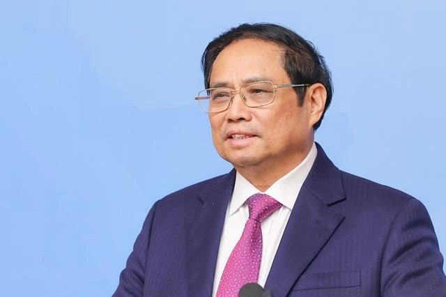 Thủ tướng Phạm Minh Chính phát biểu tại Hội nghị tổng kết công tác ngoại giao vaccine, chiều 30-11. Ảnh: VGP