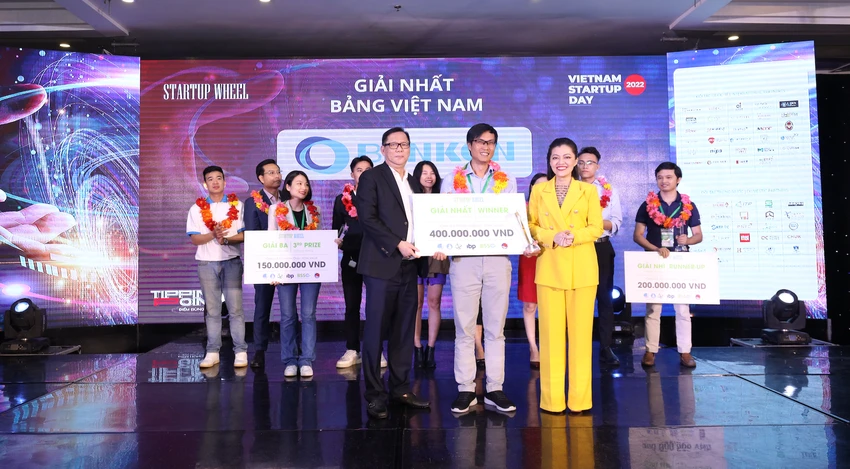 Benkon là dự án đạt giải quán quân của Startup Wheel 2022. ẢNH: THU HÀ Benkon là dự án đạt giải quán quân của Startup Wheel 2022. ẢNH: THU HÀ